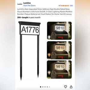 Brand New Solar Address Sign